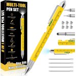Chenquansarl - stylo multifonction 9 en 1 pour homme, cadeau d'anniversaire pour homme qui ont tout, ...