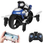 Chenquansarl - voiture tlcommande avec camra, moto et drone, 2 en 1, drifting et flipping, quadricoptre ...