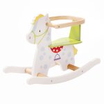 Cheval a bascule en bois kleine racker roba - multicolore - supporte 25 kg
