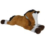 Cheval couche gant brun 110cm - peluche gante : cheval 1 mtre 10 - set doudou enfant xl + 1 carte ...