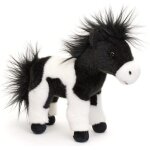 Cheval noir et blanc, debout23 cm (hauteur)cheval en peluchedoudou