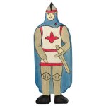 Chevalier avec manteau bleu