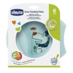 Chicco assiette creuse d�cor�e avec rebord x1 bleu 6m +