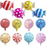 Chicslick - 12pcs mignonnes ballons de bonbons - ballons en aluminium bonbons, ballons lollipop, candy ...