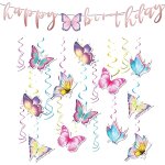 Chicslick - lot de 13 emerillons a suspendre en forme de papillon, décoration d'anniversaire, convient ... Chicslick - lot de 13 emerillons a suspendre en forme de papillon, décoration d'anniversaire, convient ...