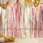 Chicslick - lot de 2 rideaux a lamelles or rose, réutilisables, pour décoration de fête, fête d'anniversaire, ... Chicslick - lot de 2 rideaux a lamelles or rose, réutilisables, pour décoration de fête, fête d'anniversaire, ...