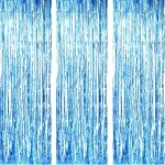 Chicslick - lot de 3 rideaux mtalliques avec franges scintillantes pour dcoration de fte d'anniversaire, ...