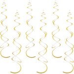 Chicslick - lot de 36 dcorations de fte dores a paillettes dores a suspendre au plafond avec 36 crochets ...