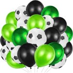 Chicslick - 40 pcs ballons football latex, 12 noir blanc vert classique ballons football imprimé, coupe ... Chicslick - 40 pcs ballons football latex, 12 noir blanc vert classique ballons football imprimé, coupe ...