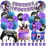 Chicslick - 48 pices dco anniversaire fortni, kit gaming pour garon, dcoration jeu vido[x459]
