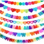 Chicslick - lot de 7 guirlandes multicolores en papier - décoration d'anniversaire - décoration arc - ... Chicslick - lot de 7 guirlandes multicolores en papier - décoration d'anniversaire - décoration arc - ...