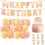 Chicslick - dcorations de fte d'anniversaire hippie de costume bohme dcorations de cartes de gteau, ...