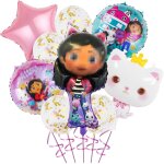 Chicslick - dollhouse ballons anniversaire dcoration, 9 pices gaby chat ballons anniversaire set fille, ...