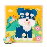 Chien - puzzle 3d en bois pour bébé, jouets educatifs, animaux de dessin animé, apprentissage précoce ... Chien - puzzle 3d en bois pour bébé, jouets educatifs, animaux de dessin animé, apprentissage précoce ...