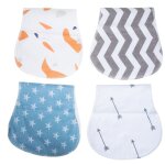 Chiffons absorbants en coton pour b�b�, serviette pour nouveau - n�, 4 pi�ces