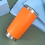 Chope a bi�re thermique 20oz, thermos en acier inoxydable, pour th�, caf�, bouteille d'eau, etanche, ...