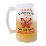 Chope ce doudou caract�re de cochon verre � bi�re pinte couple saint valentin cadeau famille anniversaire ...