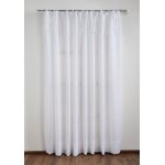 Christiane wegner 0400 - 07 rideau avec embrasses blanches en satin blanc 1 x 2, 25 m