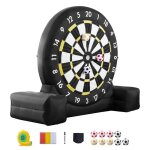 Cible de football g�ante gonflable - duoku - 2500 mm - panneau de fl�chettes avec 9 ballons et pompe ...