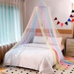 Ciel de lit pour fille, moustiquaire de lit, princesse arc - en - ciel, rideaux de lit a baldaquin, lit ...