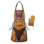 Cinereplicas tablier de cuisine avec gant de cuisine heman masters of the universe