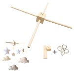 Cintre mobile pour bb, 1 ensemble, cadre de berceau bricolage bois, jouet pour nouveau - n, produits ...