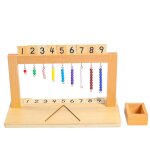 Cintre montessori en bois pour enfants, avec perles color�es, jouets educatifs de maths, outil d'apprentissage ...
