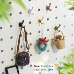 Cintre mural en m�tal pour maison de poup�e, 2 pi�ces, 1:12, v�tements miniatures, porte - manteau, accessoire ...