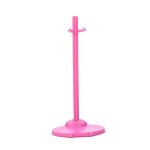 Cintres en plastique rose, support pour robe de poupe barbie, ensemble d'accessoires, 1 x