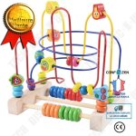 Circuit a boule enfant boulier montessori en bois jeux de labyrinthe fruit perles jouet creatif cadeau ... Circuit a boule enfant boulier montessori en bois jeux de labyrinthe fruit perles jouet creatif cadeau ...