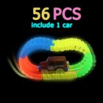 Circuit de course flexible brillant, flash dans la nuit, assemblage, avec led, jouets electroniques, ...