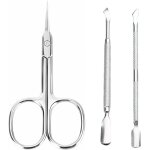 Ciseaux a cuticules professionnels + pousse - cuticules double - fonction (3 pi�ces) - kit manucure / ...