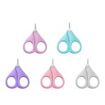 Ciseaux a ongles de scurit a pointe ronde pour bb, manucure en acier inoxydable, cadeau de douche ...