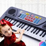 Clavier electronique 37 touches, jouet musical educatif avec micro, cadeau pour enfants