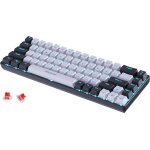 Clavier mécanique 60% avec rétroéclairage bleu, clavier de jeu à 68 touches, touches gris - noir - interrupteu ... Clavier mécanique 60% avec rétroéclairage bleu, clavier de jeu à 68 touches, touches gris - noir - interrupteu ...