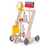 Clean chariot de ménage en bois 6 pièces Clean chariot de ménage en bois 6 pièces