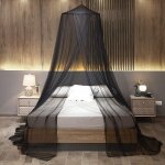 Clicksell - moustiquaire de lit noir, ciel de lit bebe, grande moustiquaire lit double mosquito net chambre ...