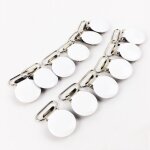 Clips de bretelles ronds en m�tal blanc, 5 pi�ces, non toxique, artisanat de bricolage, accessoires de ...