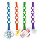 Clips de sucette en silicone de couleur alatoire, 4 pices, sangles de jouets, bouteille, harnais de ...