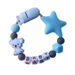 Clips de sucette en silicone en forme de carton, 1 pi�ce, anneau de dentition en perle, accessoires de ...