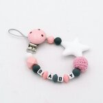 Clips de sucette, en silicone multicolore, avec lettre e, amusant pour alimentation infantile de tout, ... Clips de sucette, en silicone multicolore, avec lettre e, amusant pour alimentation infantile de tout, ...
