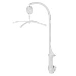 Cloche de lit pour bb de 0 a 12 mois, porte - jouet, support de hochets blancs, bote a musique mobile, ...