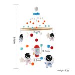 Cloche de lit en bois pour bb de 0 a 12 mois, jouet musical, pendentif ballon a air chaud, support ...