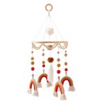 Cloche de lit en bois pour bb de 0 a 12 mois, jouet musical, pendentif ballon a air chaud, support ...