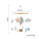 Cloche de lit en bois pour bb de 0 a 12 mois, jouet musical, pendentif ballon a air chaud, support ...