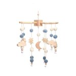 Cloche de lit en bois mobile cpull pour bb, jouet hochet, ballon a air chaud en feutre doux, vent tendance, ...