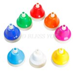Cloche tactile colore 8 tons, cloche de classe carillon, cloche a main, note, jouet musical pour enfants, ...