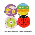 Cloche de tambour a main en m�tal de 6 pouces, instrument de jouet musical educatif pour enfants, jouet ...