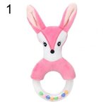Clochette en peluche pour bb, dessin anim, renard, lapin, mouton, peluche, hochet, jouet, cadeau