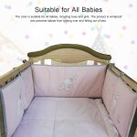 Clôture de berceau en coton, 5 pièces, accessoires de lit de bébé, anti - collision et anti - chute, ... Clôture de berceau en coton, 5 pièces, accessoires de lit de bébé, anti - collision et anti - chute, ...
